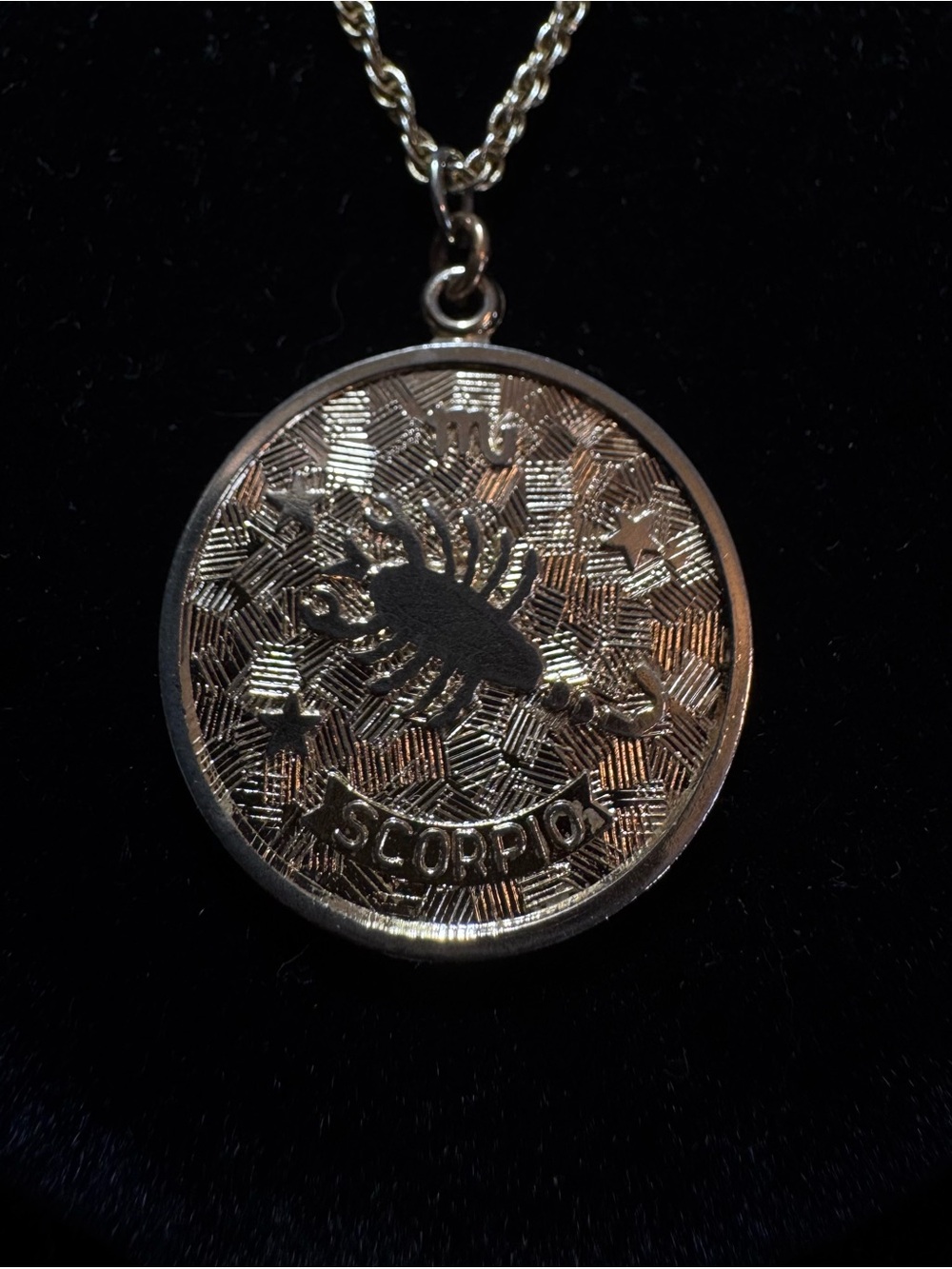 Vintage Sarah Coventry Scorpio Zodiac Pendant Necklace